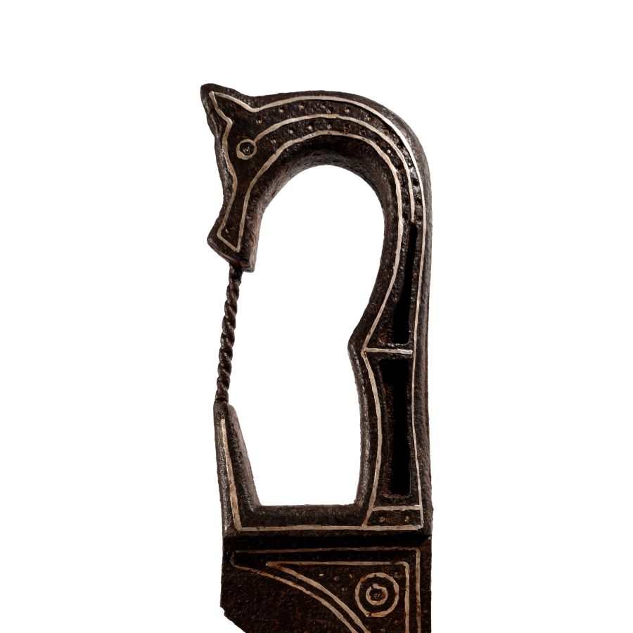 Ibero-Celtic Style Iron Falcata with Inlaid Decoration