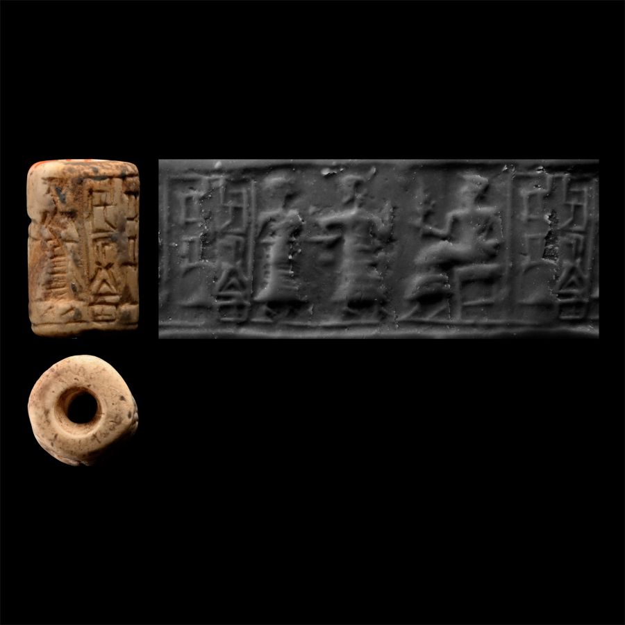 Mesopotamian Stone Cylinder Seal for Tatku-Mamma