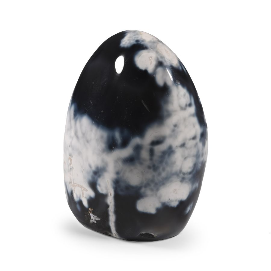 Polished 'Orca' Agate Display Pillar