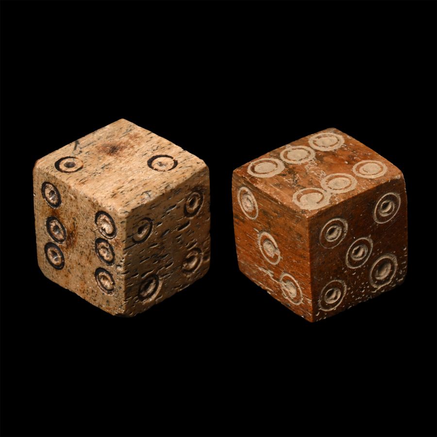 Large Roman Bone Dice Pair