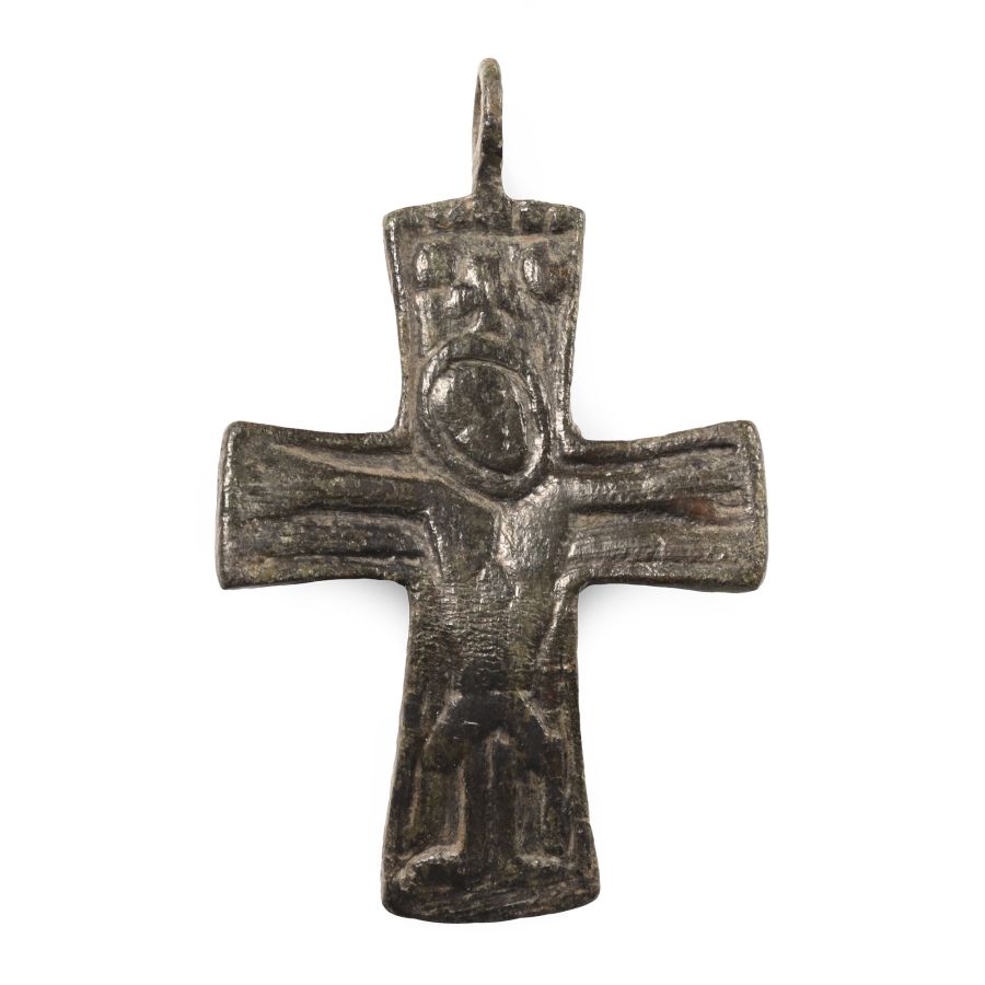 Byzantine Bronze Cross Pendant