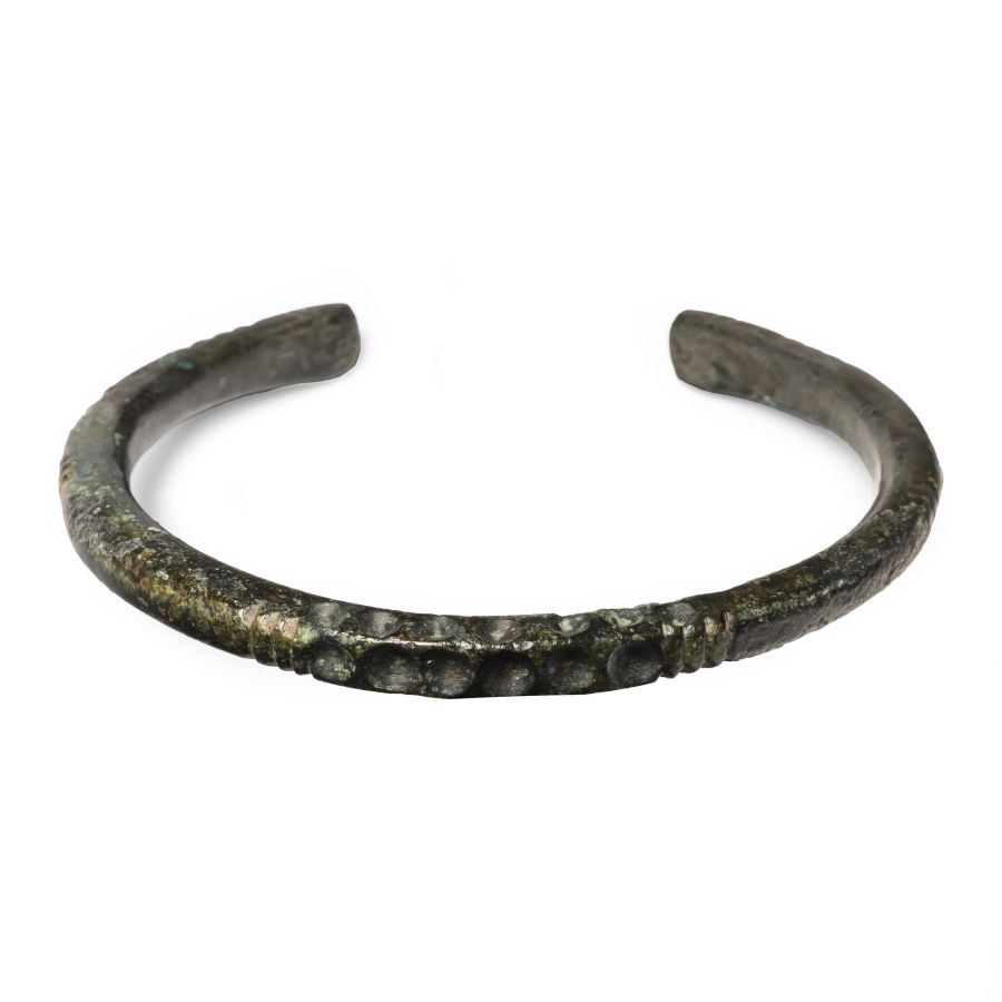 Late Roman Decorated Bronze Military Bracelet