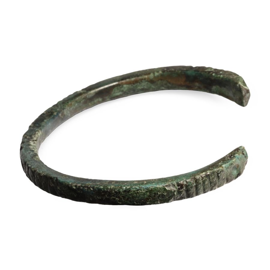Late Roman Bronze Military Bracelet with Beast-Heads