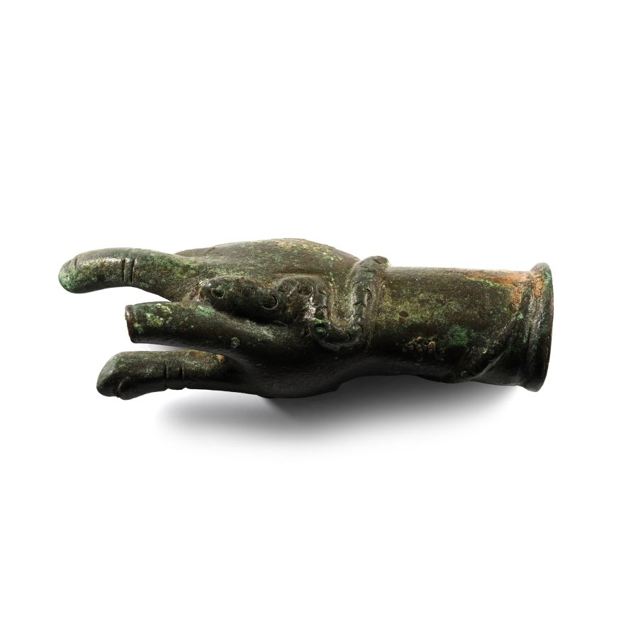 Roman Bronze Hand with Snake for God Sabazios