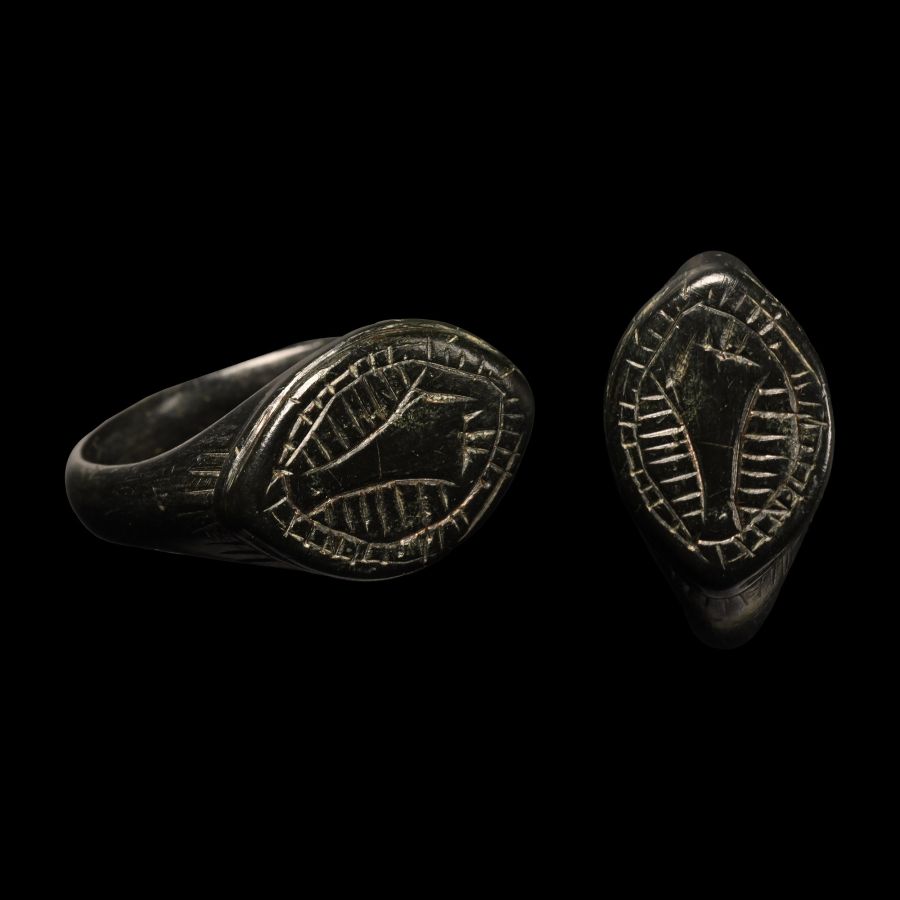 Medieval Bronze Ring with Clenched Fist