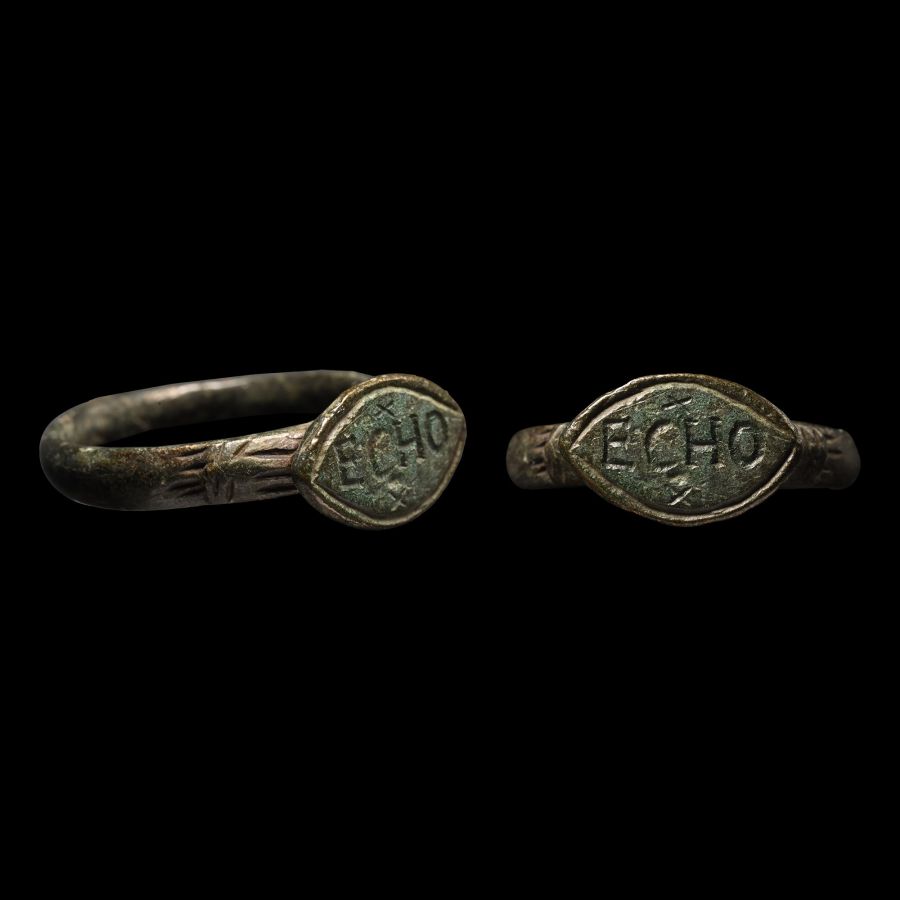 Medieval Bronze Ring with ECHO