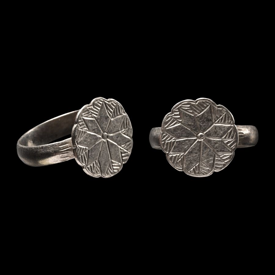 Medieval Silver Ring with Star