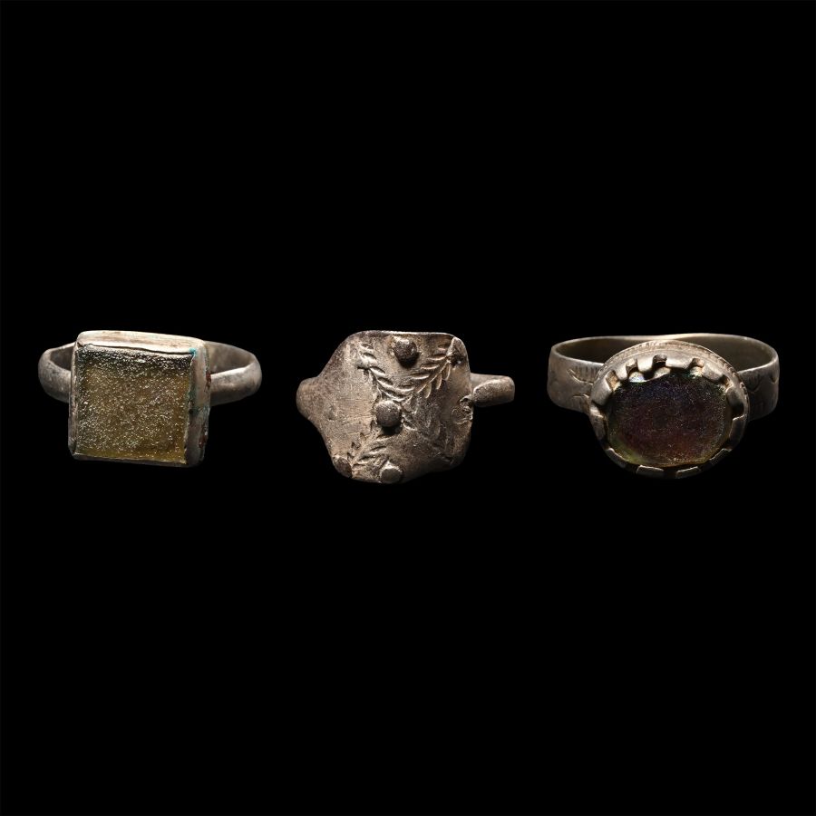 Tudor Period Silver Ring Group