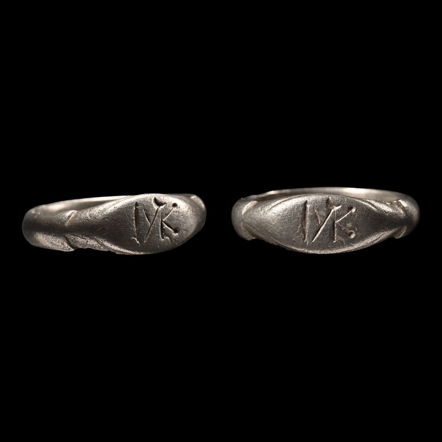 Byzantine Silver Ring with Monogram