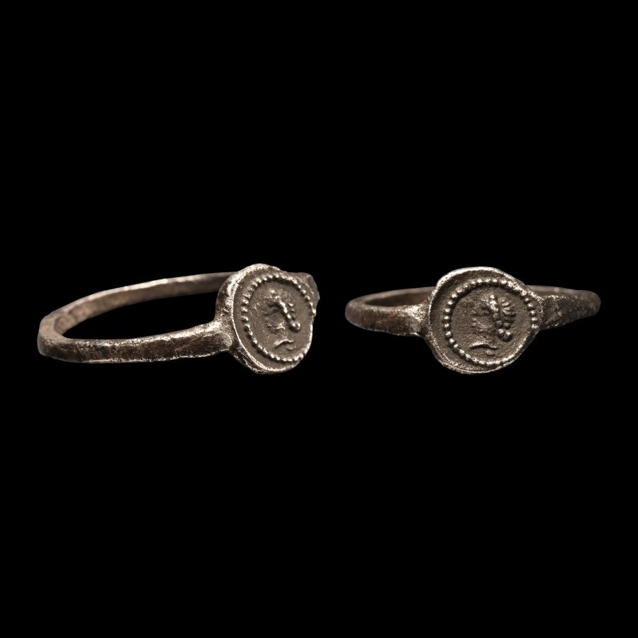 Greek Silver Ring with Portrait of Apollo