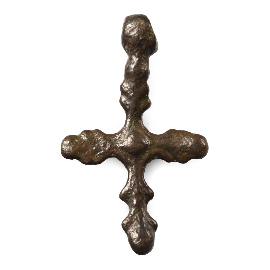 Byzantine Bronze Cross Pendant
