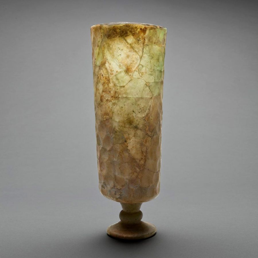 Monumental Sasanian Cut Glass Goblet