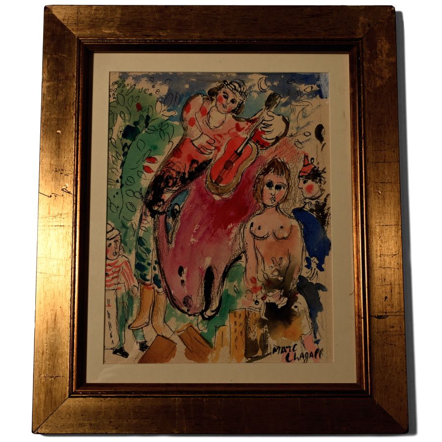 Watercolour Painting, After Marc Chagall (1887-1985)