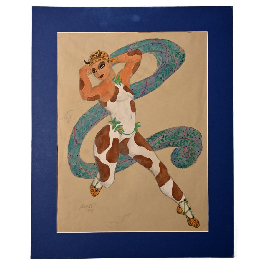 Female Acrobat Painting, Attributed to Leon Bakst (1866-1924)