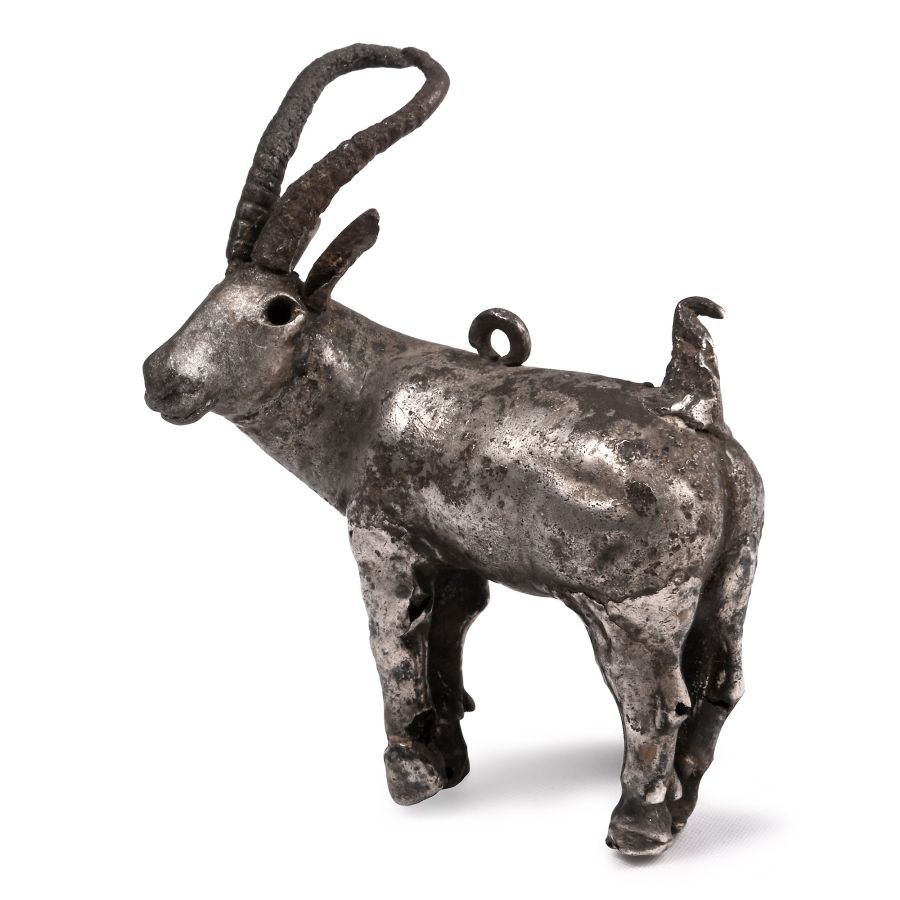 Proto-Elamite Silver Ibex Pendant