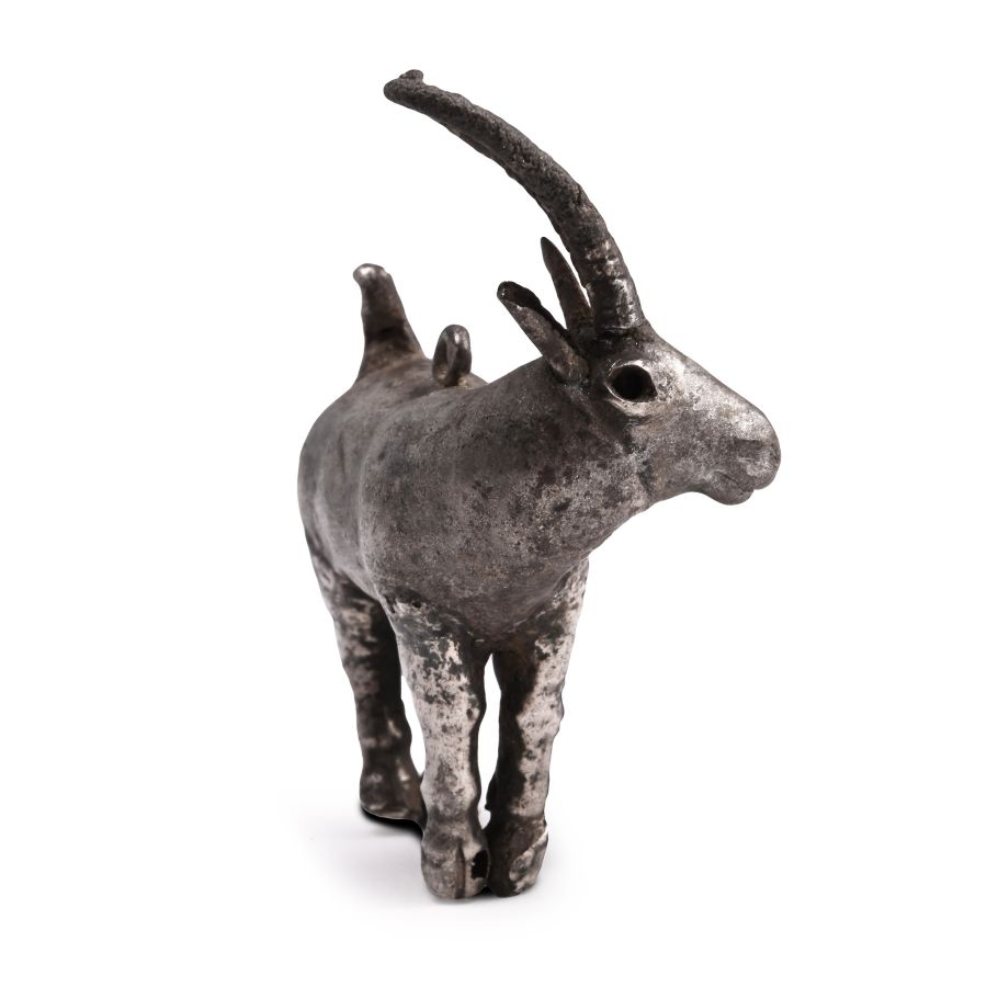 Proto-Elamite Silver Ibex Pendant