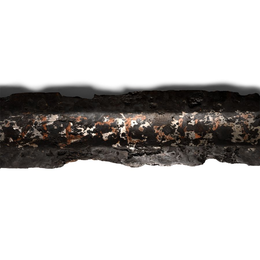Viking Iron 'ULFBERH+T' Silver and Laten Inlaid Sword