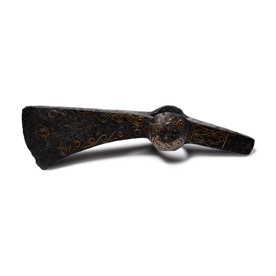 Eastern Viking Period Laten Inlaid Iron Axehead