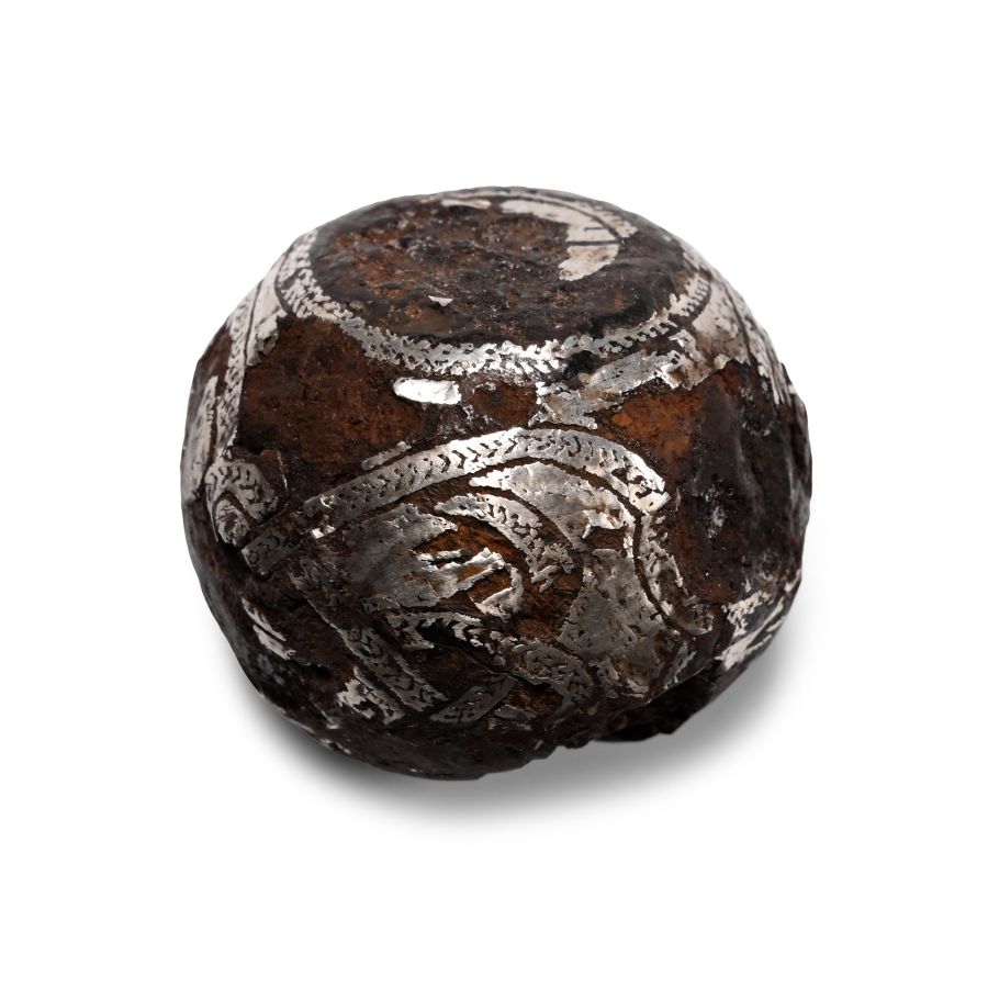 Viking Silver Inlaid Iron Weight