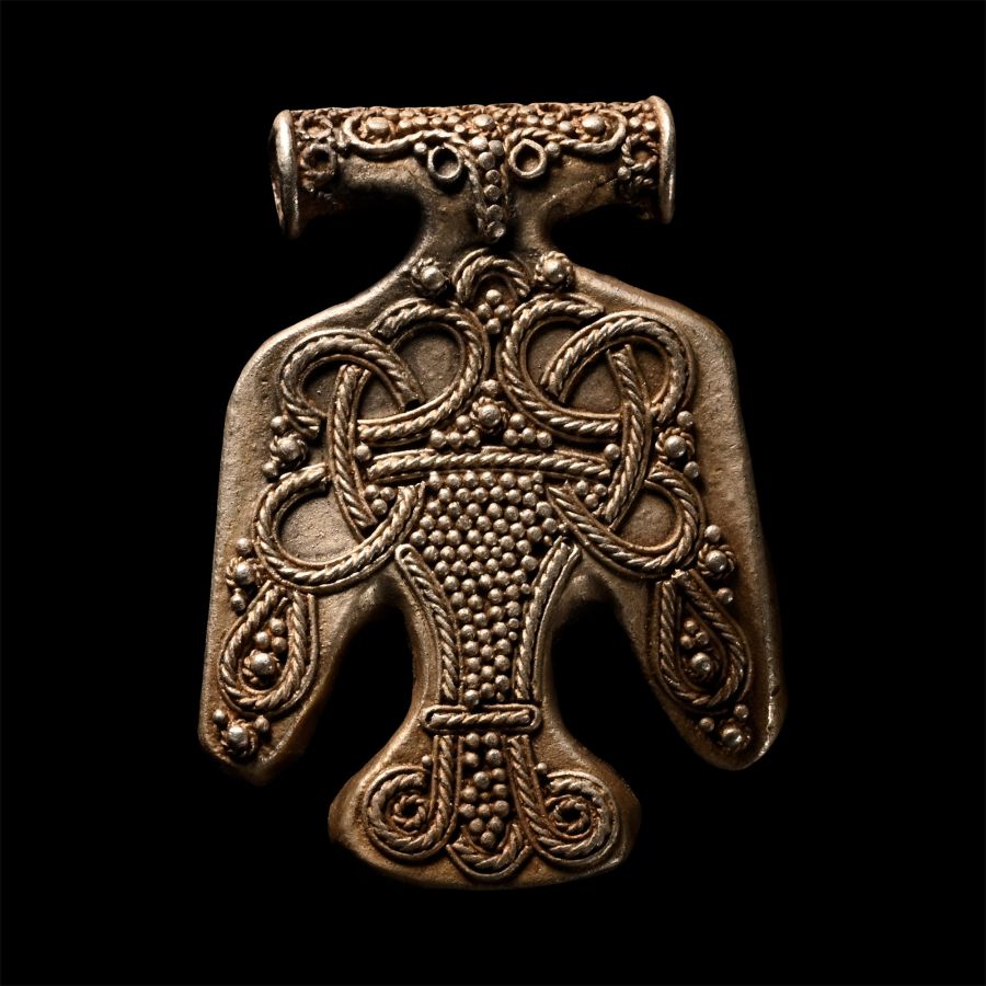 Viking Silver Filigree Bird Pendant