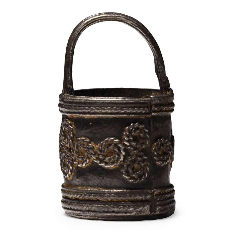 Pre-Viking Silver Filigree Bucket Pendant