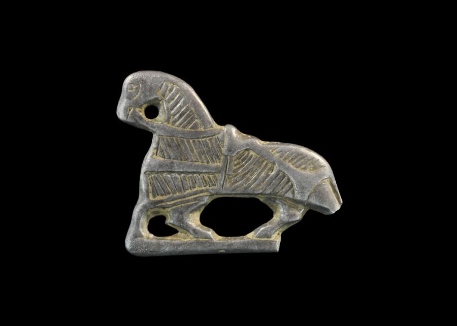 Viking Scandinavian Silver Openwork Horse Mount
