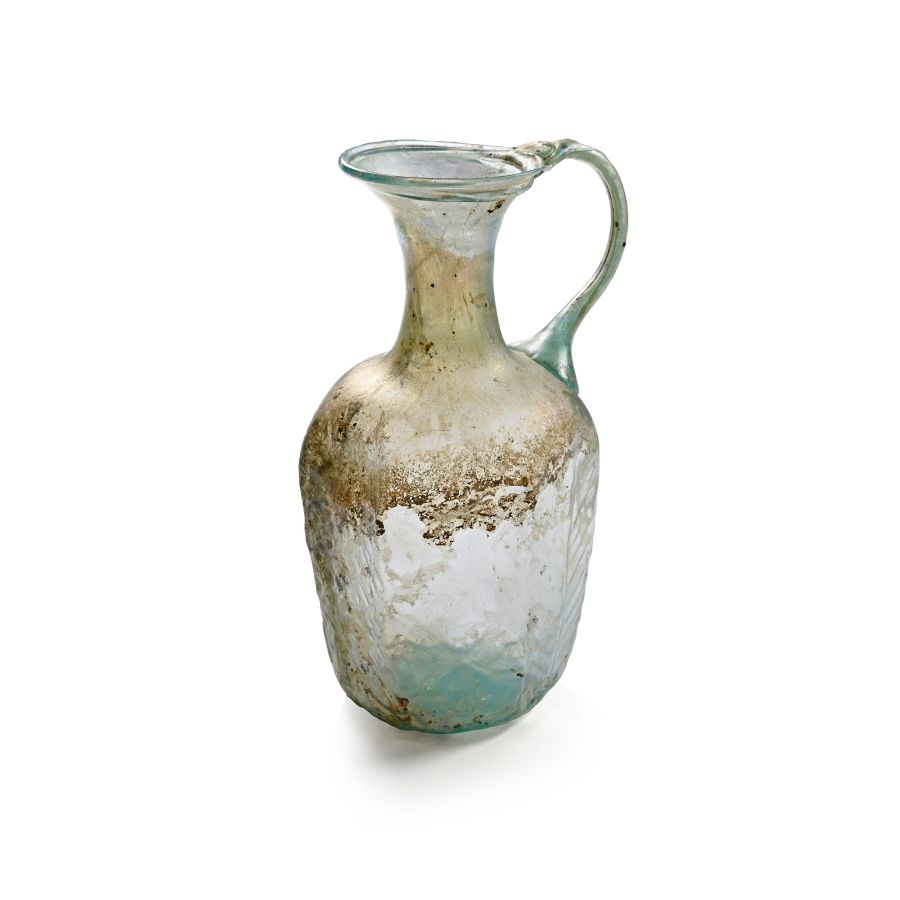 Byzantine Mould-Blown Christian Glass Vessel