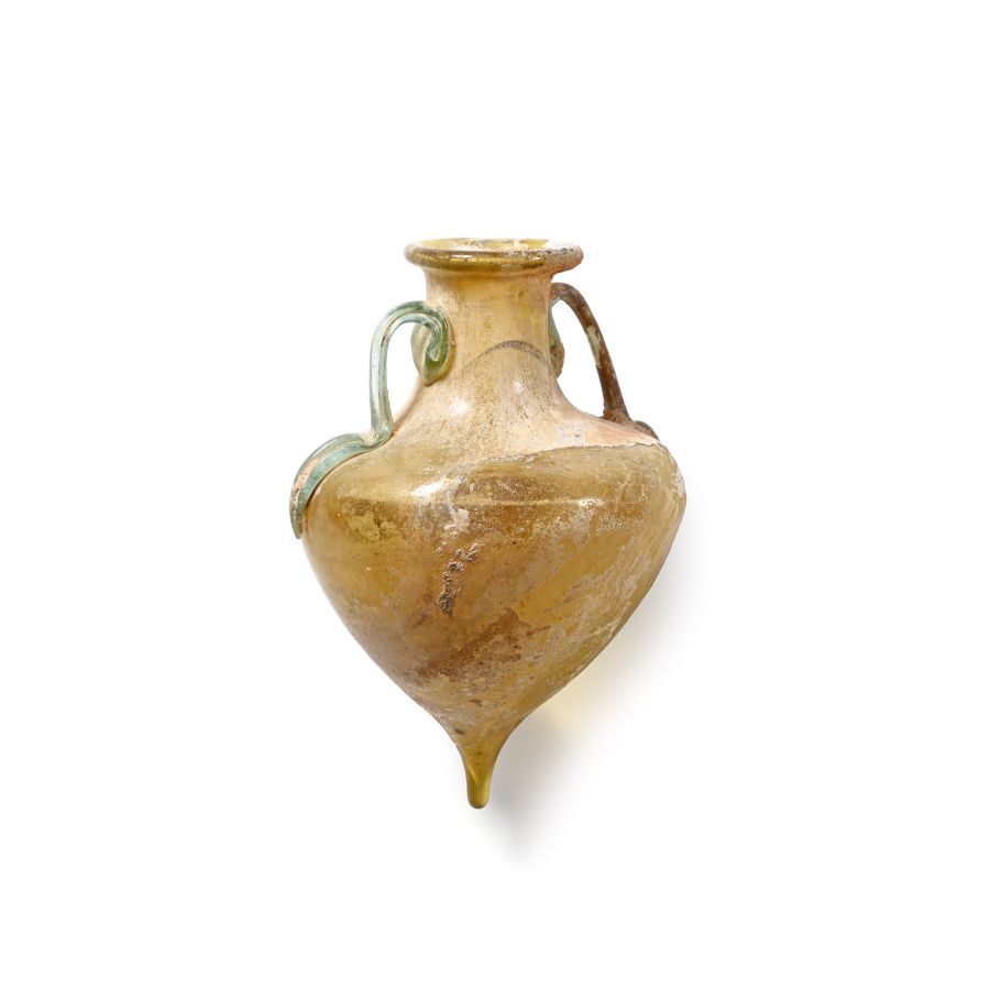 Roman Yellow Glass Amphora