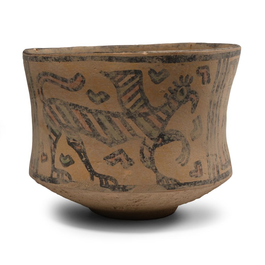 Indus Valley Painted Terracotta Vessel with Gryphons