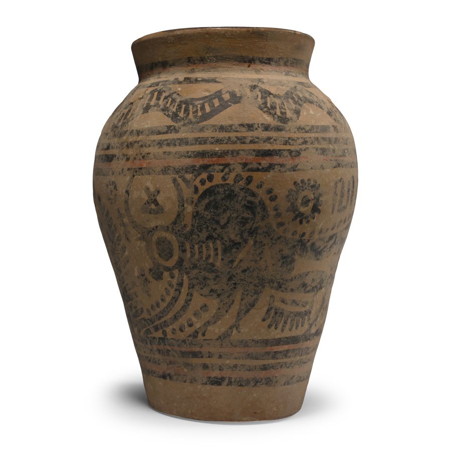 Indus Valley Painted Terracotta Vase with Zebu