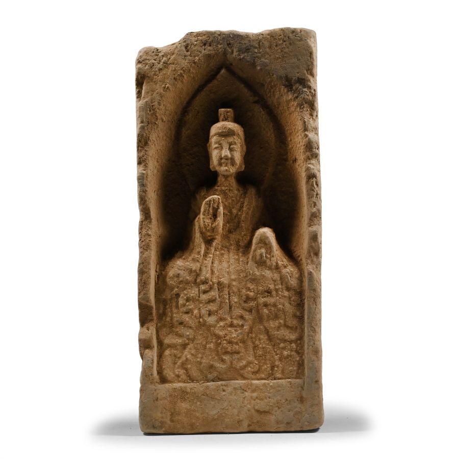 Chinese Wei Terracotta Buddha Brick