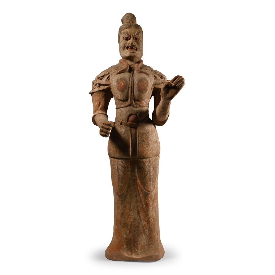 Large Chinese Tang Terracotta Guardian