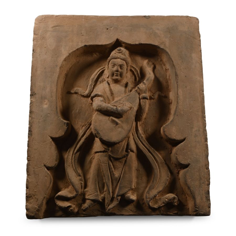 Chinese Song Terracotta Wall Tile with Musician