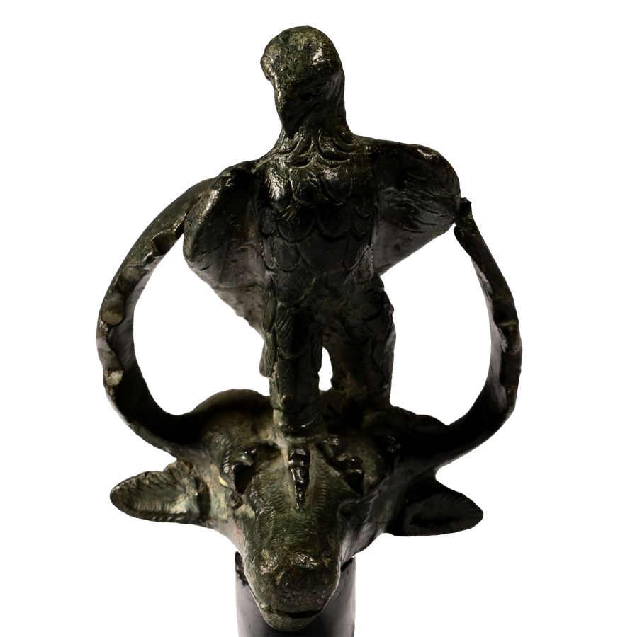 Roman Bronze Jupiter Dolichenus Eagle on the Head of a Stag