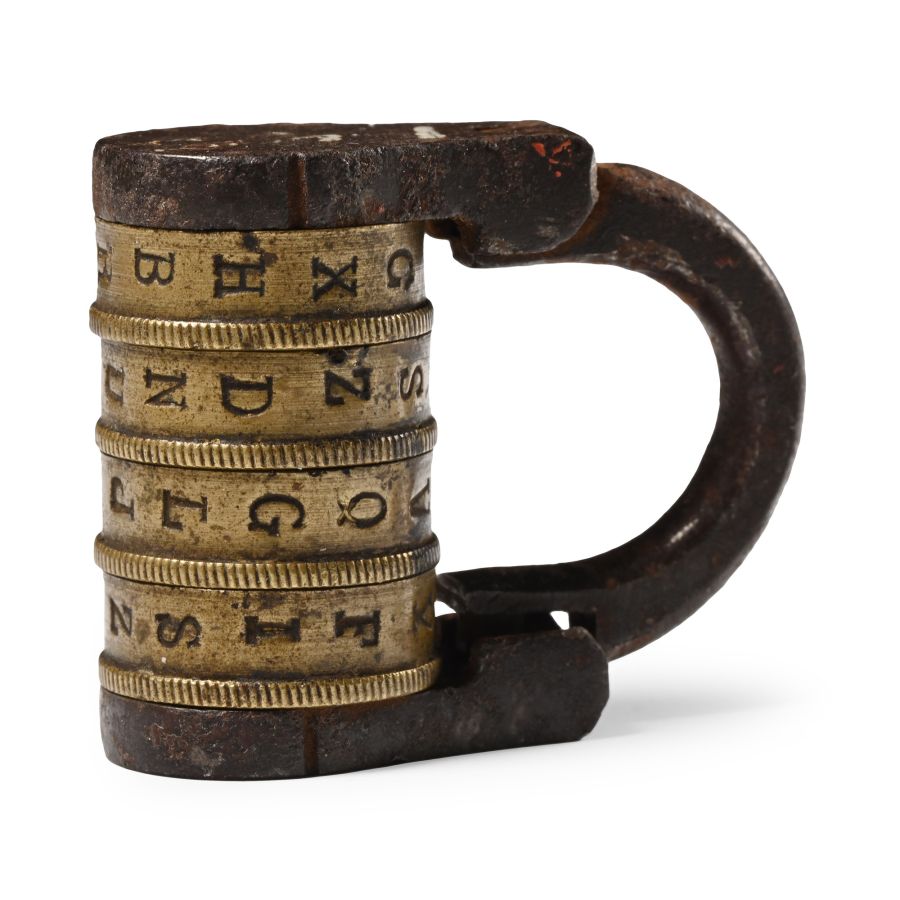 Stuart Period Bronze and Iron Combination Padlock
