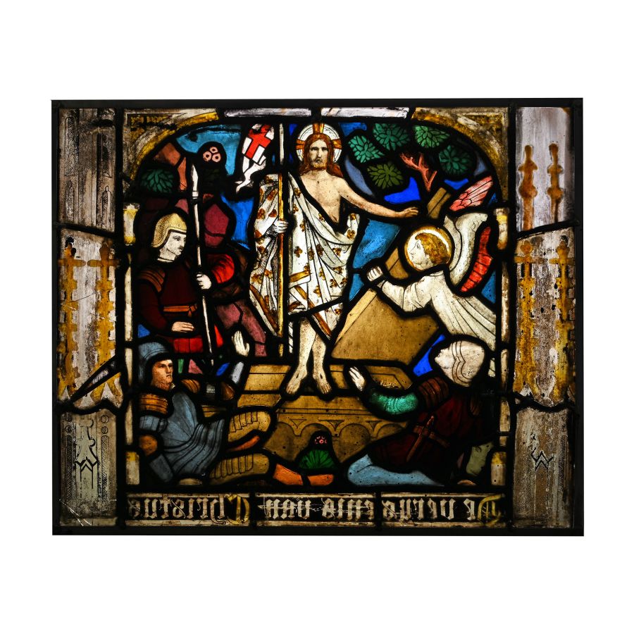 Stained Glass Panel with the Resurrection