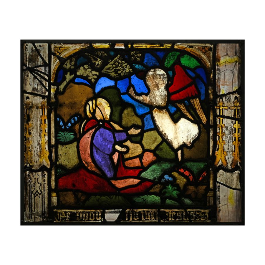 Stained Glass Panel with Jesus in the Garden of Gethsemane