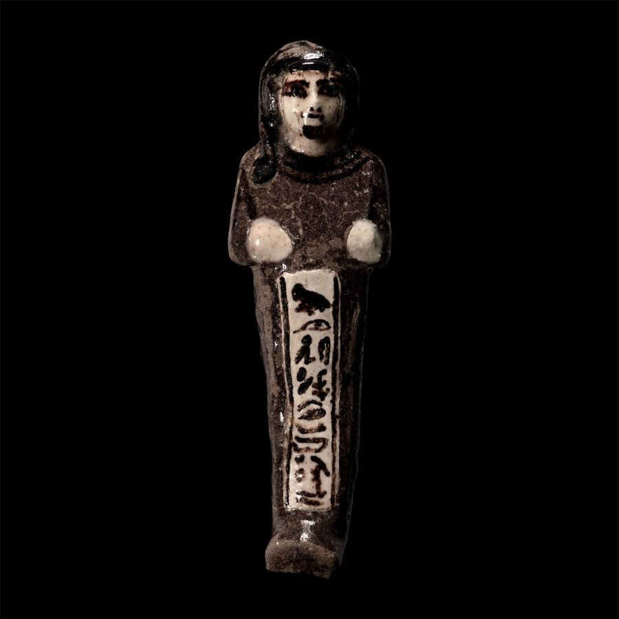 Egyptian Faience Shabti for the Fourth Son of Ramesses II, Prince Khaemwaset