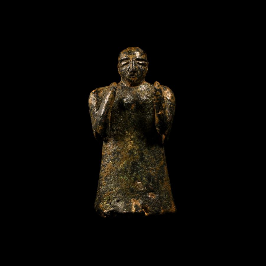 Old Babylonian Bronze Standing Worshipper