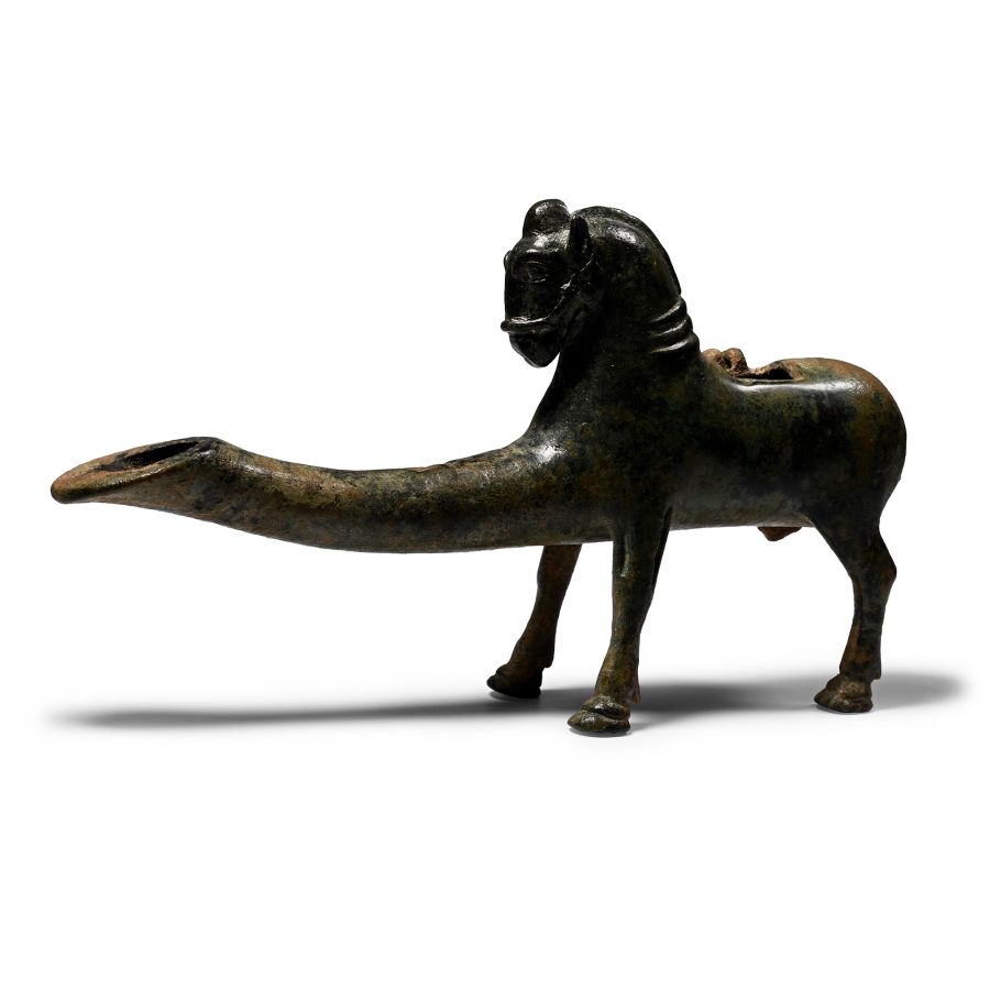 Parthian Bronze Horse Oil Lamp
