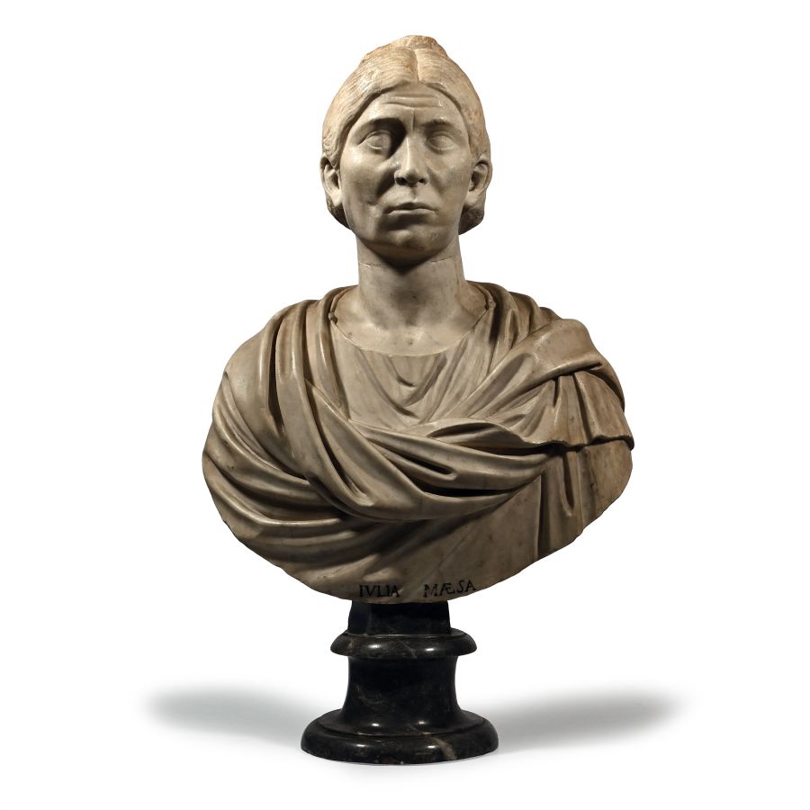 Lifesize Roman Marble Portrait Head of a Patrician Woman