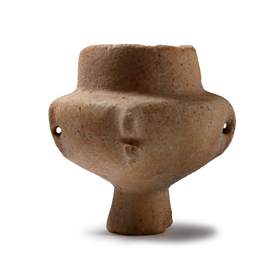 A Cycladic Marble Kandila Vase