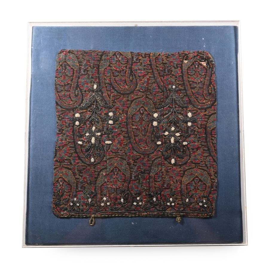Qajar Textile with Pearls