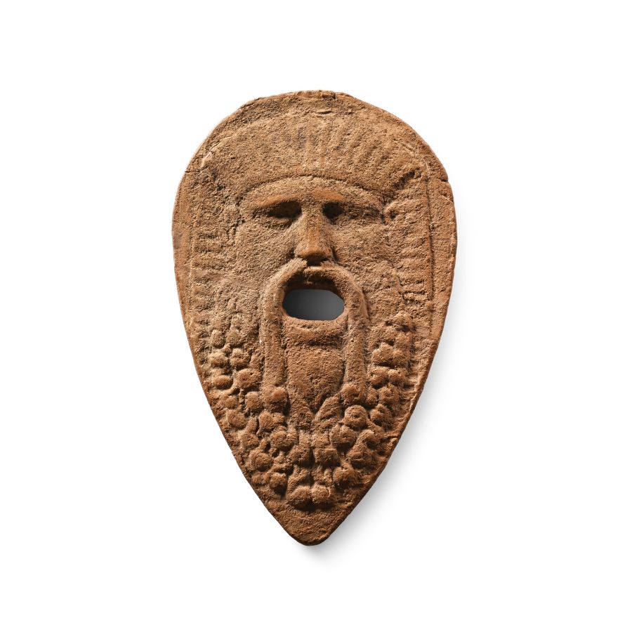 Romano-British Votive Terracotta Mask of Silenus