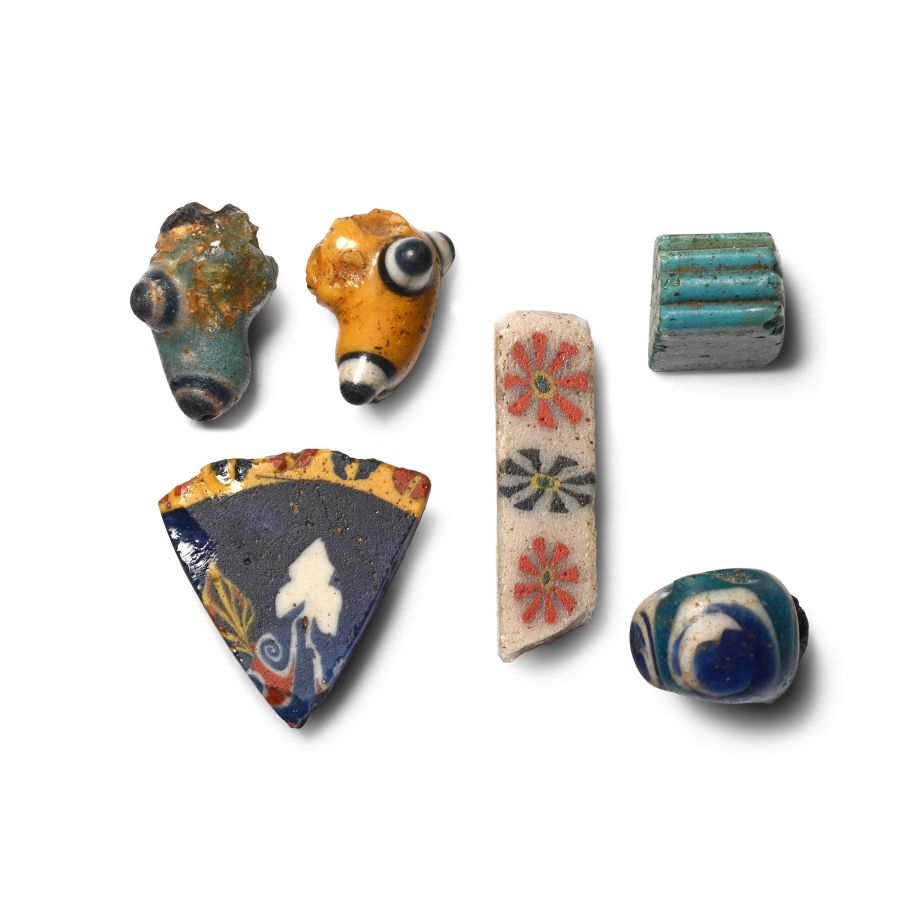 Roman Glass Inlay, Bead and Fragment Group
