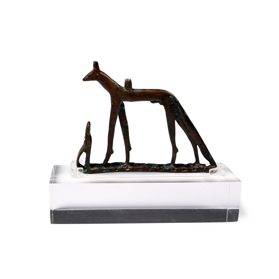 Large Egyptian Bronze Wepwawet Amulet