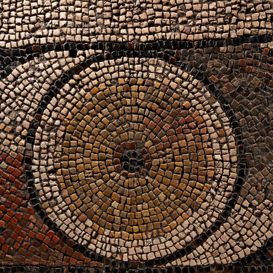 Roman Mosaic with Floral Motif
