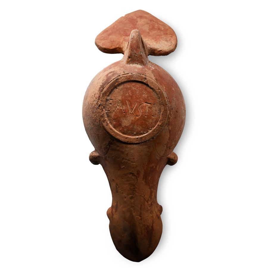 Roman Terracotta 'Favsti' Oil Lamp