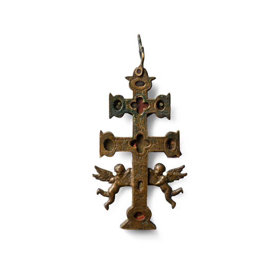 Caravaca de la Cruz Bronze Cross Pendant