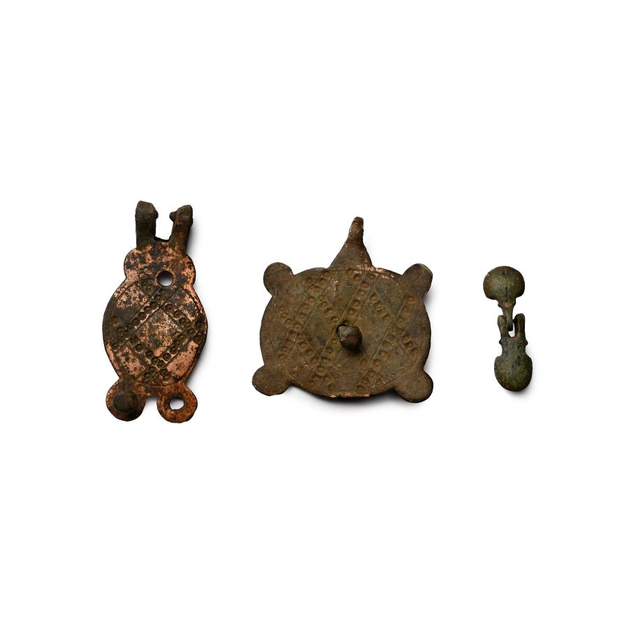 Medieval Knight's Bronze Horse Harness Pendant Group
